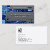 Carte De Visite Circuits techniques du programmeur informatique Cu (Devant / Derrière)