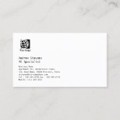 Carte De Visite Circuits techniques du programmeur informatique Cu (Dos)