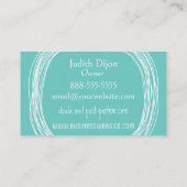 Carte de visite circulaire à script (Dos)