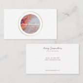 Carte de visite circulaire de conception d'opale (Devant / Derrière)