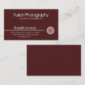 Carte de visite circulaire élégant, Cabernet (Devant / Derrière)