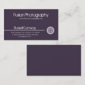 Carte de visite circulaire élégant, Violet (Devant / Derrière)
