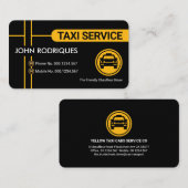 Carte De Visite Circuler Des Itinéraires De Taxi Jaune (Devant / Derrière)
