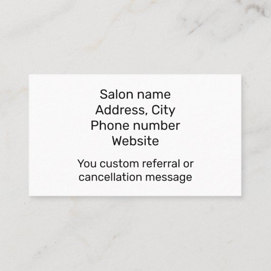 Carte De Visite Cire  (Dos)