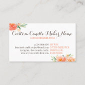 Carte De Visite cire à bougie soja faite maison (Dos)