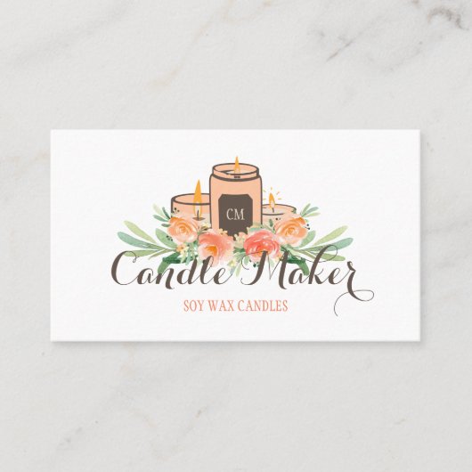 Carte De Visite cire à bougie soja faite maison (Devant)