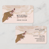 Carte De Visite cire rose vif femme technicien de cirage manuel (Devant / Derrière)