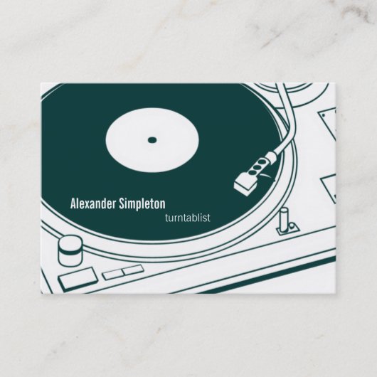 Carte De Visite Cire/Tourne-disque de vieille école (Devant)