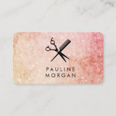 Carte De Visite Cisaillement et peigne Elegant Parties scintillant (Devant)