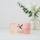 Carte De Visite Cisaillement et peigne Elegant Parties scintillant (Debout devant)