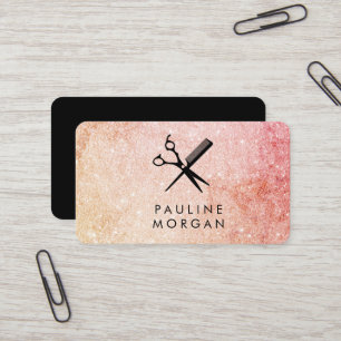 Carte De Visite Cisaillement et peigne Elegant Parties scintillant
