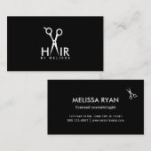 Carte De Visite cisaillement simple moderne de salon de coiffeur (Devant / Derrière)