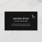 Carte De Visite cisaillement simple moderne de salon de coiffeur (Dos)