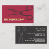 Carte De Visite Cisaillements Bizcard de rouge et de noir (Devant / Derrière)
