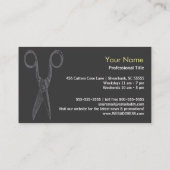 Carte De Visite Cisaillements Bizcard de rouge et de noir (Dos)