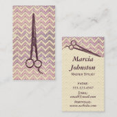 Carte De Visite cisaillements de pourpre de chevron de galaxie de (Devant / Derrière)