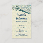 Carte De Visite cisaillements de sarcelle d'hiver de chevron de (Dos)