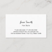 Carte De Visite Ciseau rouge moderne et coiffeuse (Dos)