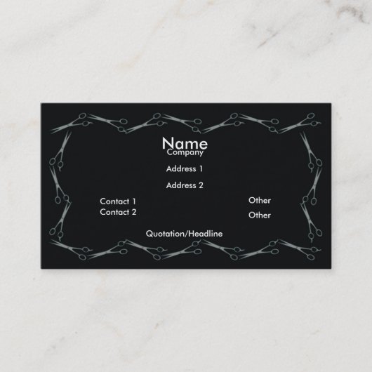 Carte De Visite Ciseaux (Devant)