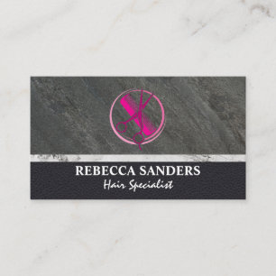 Carte De Visite Ciseaux à Cheveux Logo de Salon