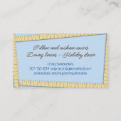 Carte De Visite ciseaux à coudre mesure ruban couturier artisanat (Dos)