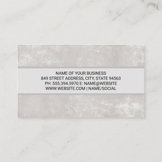 Carte De Visite Ciseaux à pinces à barbier | Rose (Dos)