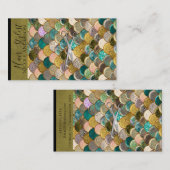 Carte De Visite Ciseaux Argent Couleur Sirène Écailles Échelle de  (Devant / Derrière)