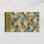 Carte De Visite Ciseaux Argent Couleur Sirène Écailles Échelle de  (Devant)