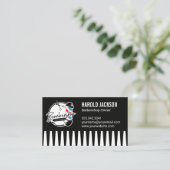 Carte De Visite Ciseaux Barberpole | Comb (Debout devant)