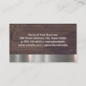 Carte De Visite Ciseaux Barbershop | Bois métallique (Dos)