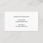 Carte De Visite Ciseaux Beige Noir Texture Minimale Coiffeur (Dos)