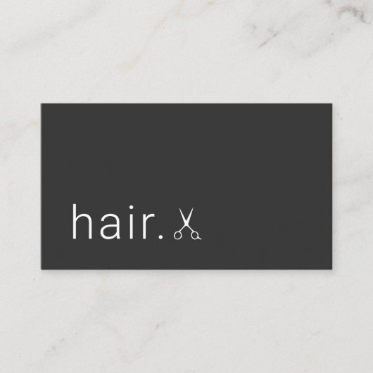 Carte De Visite Ciseaux blancs gris minimes élégants (Devant)