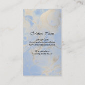 Carte De Visite ciseaux bleu papillon éclats d'encre (Dos)