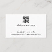 Carte De Visite Ciseaux | Bloc de couleur Artistique (Dos)