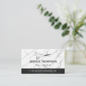 Carte De Visite Ciseaux | Bois de marbre (Debout devant)