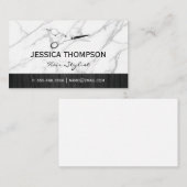 Carte De Visite Ciseaux | Bois de marbre (Devant / Derrière)