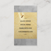 Carte De Visite Ciseaux | Bois et aquarelle (Dos)