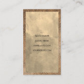 Carte De Visite Ciseaux | Bordure en cuir (Dos)