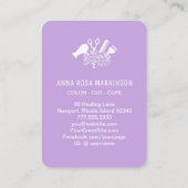 Carte De Visite *~* Ciseaux Brosse à fleurs peigne    RainbowAP6  (Dos)