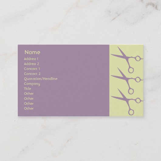 Carte De Visite Ciseaux - Business (Devant)