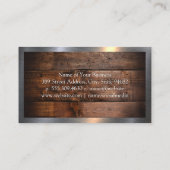 Carte De Visite Ciseaux | Cadre en bois et métal (Dos)