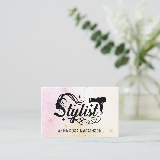 Carte De Visite *~* Ciseaux cardiaques Sèche-Parties scintillant c (Debout devant)