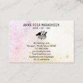 Carte De Visite *~* Ciseaux cardiaques Sèche-Parties scintillant c (Dos)