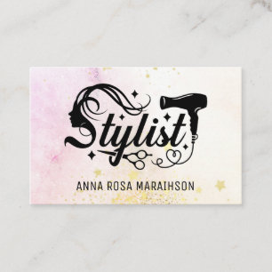 Carte De Visite *~* Ciseaux cardiaques Sèche-Parties scintillant c