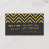 Carte De Visite Ciseaux Chic Glam Or Faux Coiffeur (Dos)