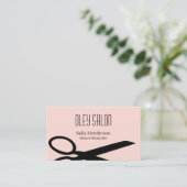 Carte De Visite Ciseaux Chic Modernes Coiffeur (Debout devant)
