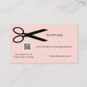 Carte De Visite Ciseaux Chic Modernes Coiffeur (Dos)