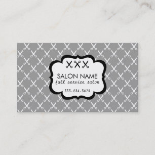 Carte De Visite ciseaux chics modernes de coiffeur de styliste en