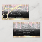 Carte De Visite Ciseaux Coiffeur Coiffeur maquillage gouttes (Devant / Derrière)