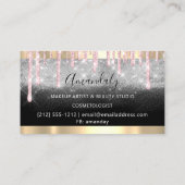 Carte De Visite Ciseaux Coiffeur Coiffeur maquillage gouttes (Dos)